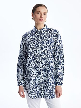 Desenli Kadın Gömlek Tunik