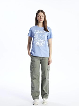 Standart Fit Gabardin Kadın Kargo Pantolon