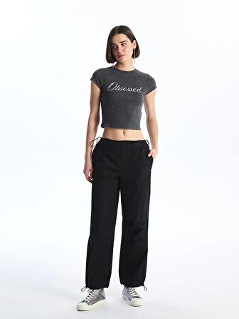Beli Lastikli Jogger Kadın Kargo Pantolon