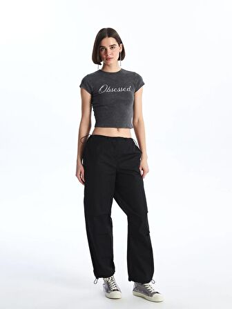 Beli Lastikli Jogger Kadın Kargo Pantolon