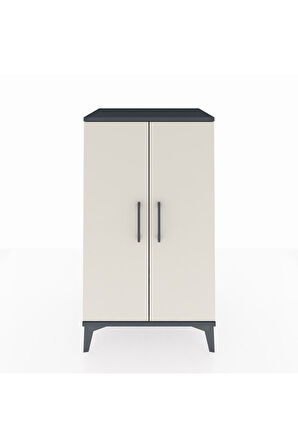 Hyperion Komodin 2 Kapaklı 60x44x106 Antrasit-Aytaşı