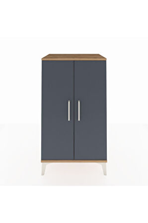 Hyperion Komodin 2 Kapaklı 60x44x106 Çam-Antrasit