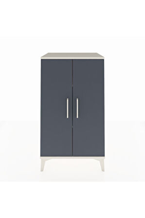 Hyperion Komodin 2 Raflı 2 Kapaklı 60x44x106 Aytaşı-Antrasit