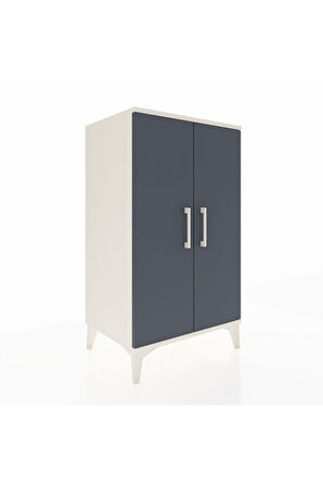 Hyperion Komodin 2 Raflı 2 Kapaklı 60x44x106 Aytaşı-Antrasit