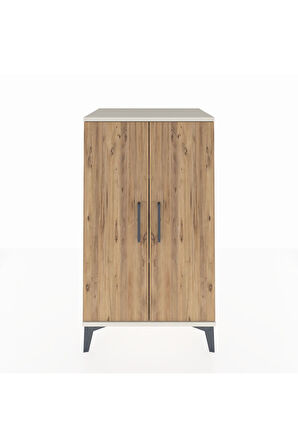 Hyperion Komodin 2 Raflı 2 Kapaklı 60x44x106 Aytaşı-Çam