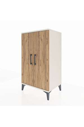 Hyperion Komodin 2 Raflı 2 Kapaklı 60x44x106 Aytaşı-Çam
