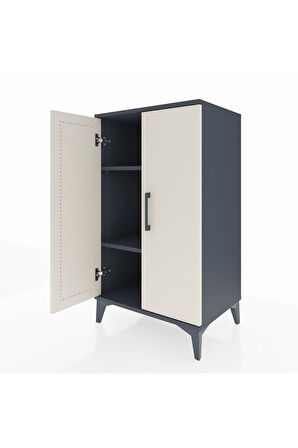 Hyperion Komodin 2 Raflı 2 Kapaklı 60x44x106 Antrasit-Aytaşı