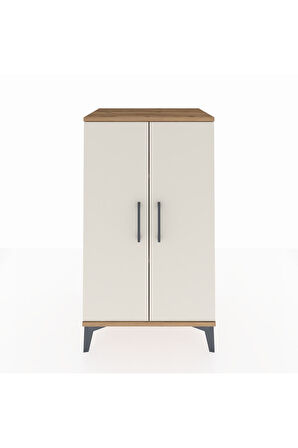 Hyperion Komodin 2 Raflı 2 Kapaklı 60x44x106 Çam-Aytaşı