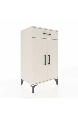 Hyperion Komodin 2 Raflı Tek Çekmeceli 2 Kapaklı 60x44x106 Aytaşı-Aytaşı