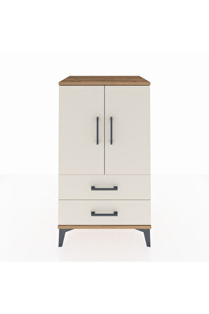 Hyperion Komodin 2 Raflı 2 Çekmeceli 2 Kapaklı 60x44x106 Çam-Aytaşı