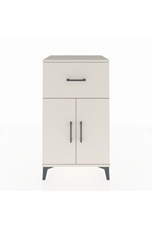 Hyperion Komodin Tek Raflı Tek Çekmeceli 2 Kapaklı 60x44x106 Aytaşı-Aytaşı
