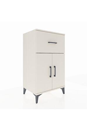 Hyperion Komodin Tek Raflı Tek Çekmeceli 2 Kapaklı 60x44x106 Aytaşı-Aytaşı