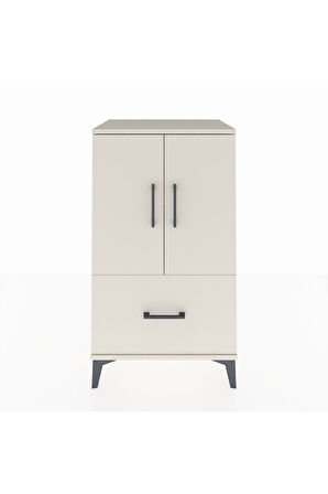 Hyperion Komodin 2 Raflı Tek Çekmeceli 2 Kapaklı 60x44x106 Aytaşı-Aytaşı