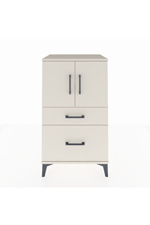 Hyperion Komodin 2 Raflı 2 Çekmeceli 2 Kapaklı 60x44x106 Aytaşı-Aytaşı