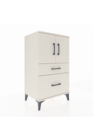Hyperion Komodin 2 Raflı 2 Çekmeceli 2 Kapaklı 60x44x106 Aytaşı-Aytaşı