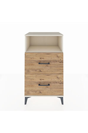 Hyperion Komodin Tek Raflı 2 Çekmeceli 60x44x106 Aytaşı-Çam