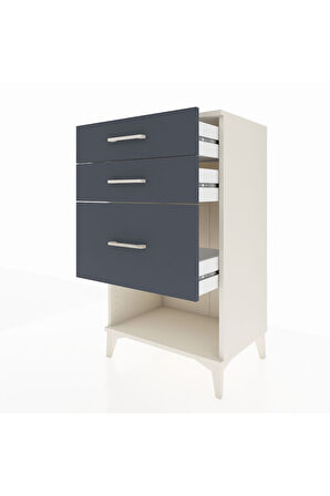 Hyperion Komodin 3 Çekmeceli 60x44x106 Aytaşı-Antrasit