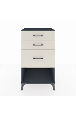 Hyperion Komodin 3 Çekmeceli 60x44x106 Antrasit-Aytaşı