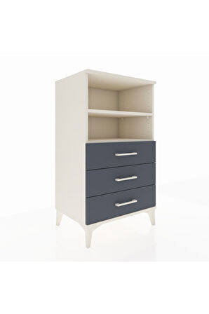 Hyperion Komodin 2 Raflı 3 Çekmeceli 60x44x106 Aytaşı-Antrasit