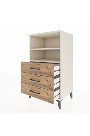 Hyperion Komodin 2 Raflı 3 Çekmeceli 60x44x106 Aytaşı-Çam