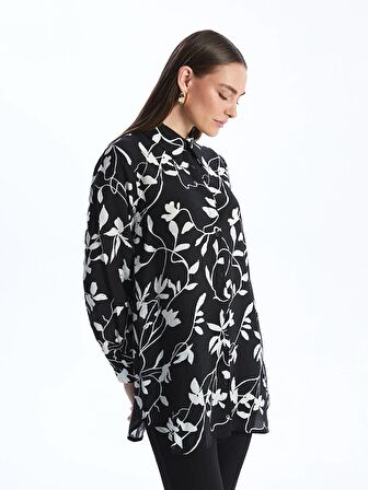 Desenli Kadın Gömlek Tunik