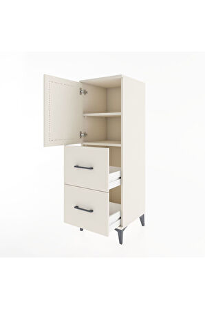 Hyperion Dolap 2 Raflı 2 Çekmeceli Tek Kapaklı 44x44x134 Aytaşı-Aytaşı