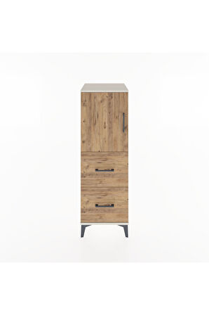 Hyperion Dolap 2 Raflı 2 Çekmeceli Tek Kapaklı 44x44x134 Aytaşı-Çam
