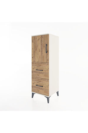 Hyperion Dolap 2 Raflı 2 Çekmeceli Tek Kapaklı 44x44x134 Aytaşı-Çam