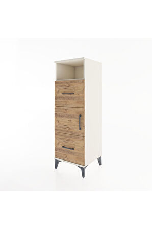 Hyperion Dolap 2 Raflı 2 Çekmeceli Tek Kapaklı 44x44x134 Aytaşı-Çam