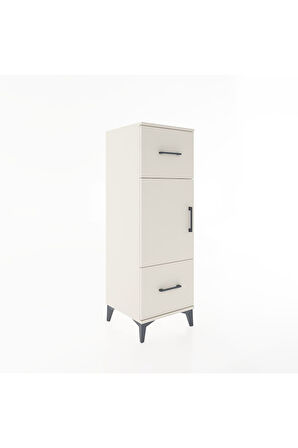 Hyperion Dolap 2 Raflı 2 Çekmeceli Tek Kapaklı 44x44x134 Aytaşı-Aytaşı