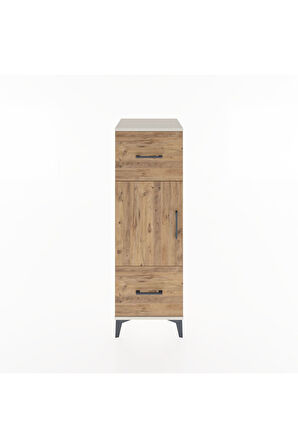 Hyperion Dolap 2 Raflı 2 Çekmeceli Tek Kapaklı 44x44x134 Aytaşı-Çam