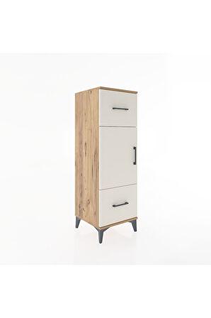 Hyperion Dolap 2 Raflı 2 Çekmeceli Tek Kapaklı 44x44x134 Çam-Aytaşı