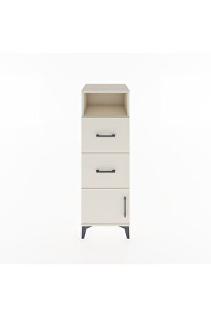 Hyperion Dolap Tek Raflı 2 Çekmeceli Tek Kapaklı 44x44x134 Aytaşı-Aytaşı