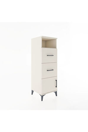 Hyperion Dolap Tek Raflı 2 Çekmeceli Tek Kapaklı 44x44x134 Aytaşı-Aytaşı