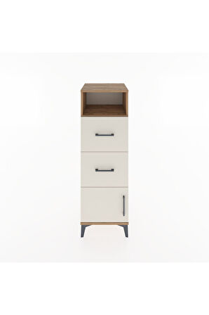 Hyperion Dolap Tek Raflı 2 Çekmeceli Tek Kapaklı 44x44x134 Çam-Aytaşı