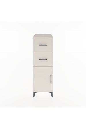 Hyperion Dolap Tek Raflı 2 Çekmeceli Tek Kapaklı 44x44x134 Aytaşı-Aytaşı