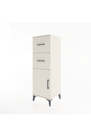 Hyperion Dolap Tek Raflı 2 Çekmeceli Tek Kapaklı 44x44x134 Aytaşı-Aytaşı
