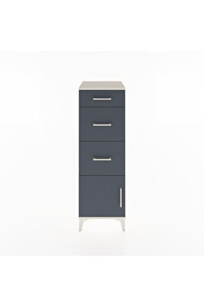 Hyperion Dolap 3 Çekmeceli Tek Kapaklı 44x44x134 Aytaşı-Antrasit