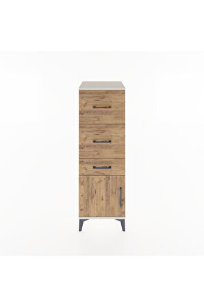 Hyperion Dolap 3 Çekmeceli Tek Kapaklı 44x44x134 Aytaşı-Çam