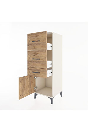 Hyperion Dolap 3 Çekmeceli Tek Kapaklı 44x44x134 Aytaşı-Çam