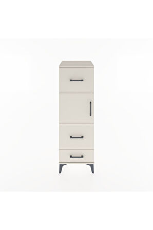 Hyperion Dolap Tek Raflı 3 Çekmeceli Tek Kapaklı 44x44x134 Aytaşı-Aytaşı