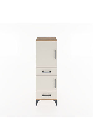 Hyperion Dolap 3 Raflı 2 Çekmeceli 2 Kapaklı 44x44x134 Çam-Aytaşı