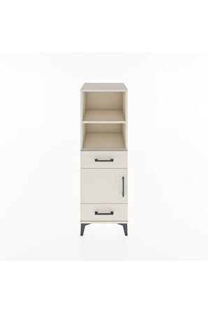Hyperion Dolap 3 Raflı 2 Çekmeceli Tek Kapaklı 44x44x134 Aytaşı-Aytaşı