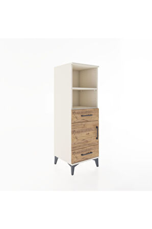 Hyperion Dolap 3 Raflı 2 Çekmeceli Tek Kapaklı 44x44x134 Aytaşı-Çam