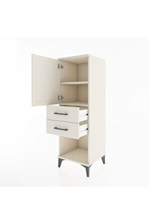 Hyperion Dolap 2 Raflı 2 Çekmeceli Tek Kapaklı 44x44x134 Aytaşı-Aytaşı