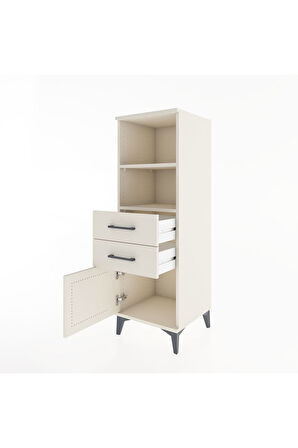 Hyperion Dolap 2 Raflı 2 Çekmeceli Tek Kapaklı 44x44x134 Aytaşı-Aytaşı