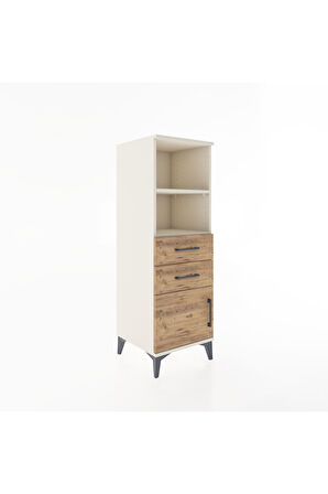 Hyperion Dolap 2 Raflı 2 Çekmeceli Tek Kapaklı 44x44x134 Aytaşı-Çam