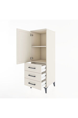 Hyperion Dolap 2 Raflı 3 Çekmeceli Tek Kapaklı 44x44x134 Aytaşı-Aytaşı