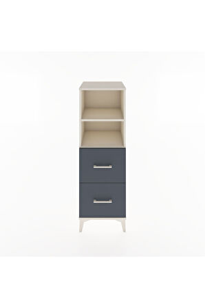 Hyperion Dolap 2 Raflı 2 Çekmeceli 44x44x134 Aytaşı-Antrasit