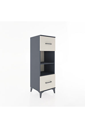 Hyperion Dolap 2 Raflı 2 Çekmeceli 44x44x134 Antrasit-Aytaşı